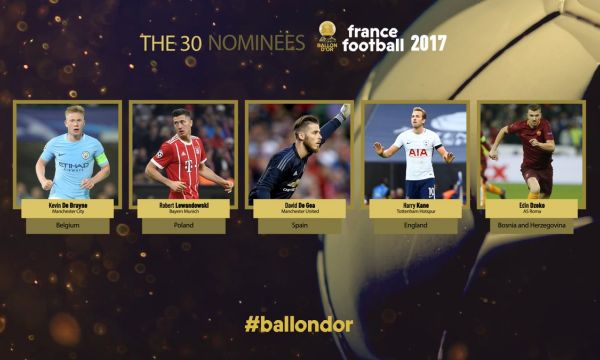 Де Хеа и Кейн са сред кандидатите за Златната топка 2017