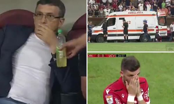 Треньорът на Динамо Букурещ претърпя инфаркт по време на мач