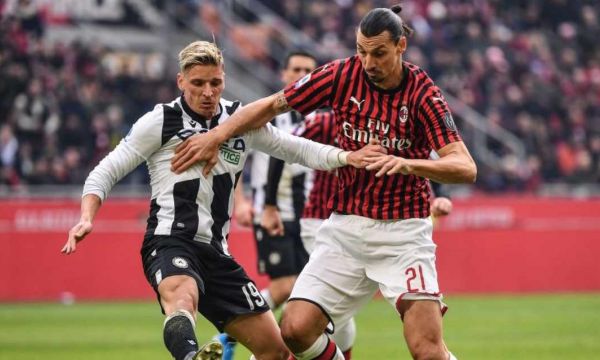 Късен гол спаси трите точки за Милан срещу Удинезе