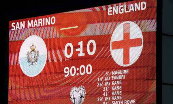 Англия вкара 10 на Сан Марино (видео)