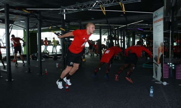 Фитнес тренировка във втория ден от подготовката на ЦСКА
