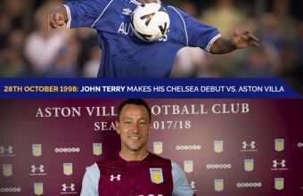 Точно преди 19 години Джон Тери дебютира за Челси в победен мач срещу Астън Вила. 