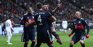 Байерн се измъчи, но си свърши работата срещу Айнтрахт (видео)