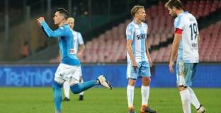 Наполи си върна първото място с бой срещу Лацио (видео)