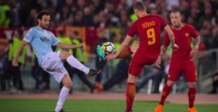 Лацио и Рома не си вкараха голове в нервното римско дерби (видео)