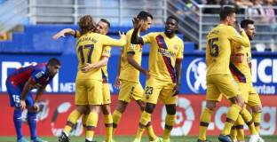 Меси, Суарес и Гризман - герои за Барса срещу Ейбар (видео)