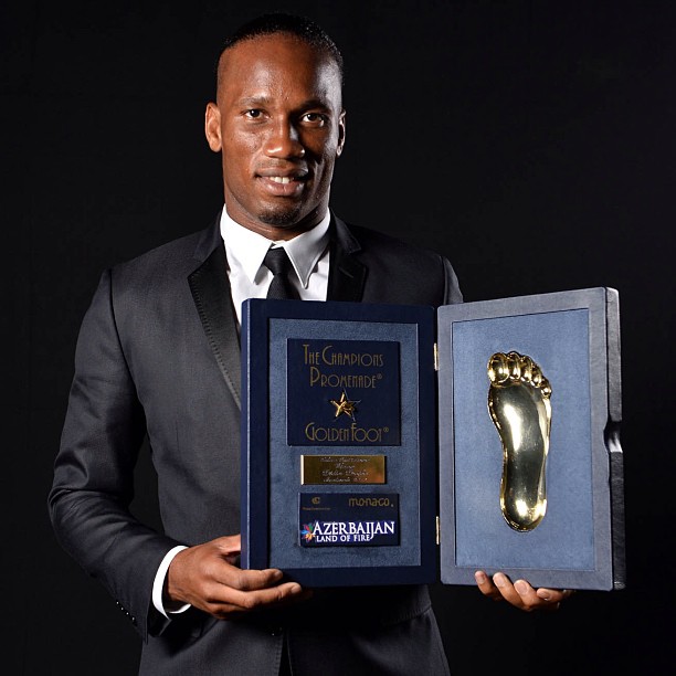 Дрогба получи наградата Golden Foot, която се връчва на футболисти над 29-годишна възраст