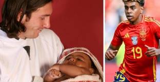 Барса реагира на снимката на Меси с Ямал