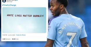 Стърлинг реагира на банера 