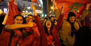 Марокански фенове празнуваха по улиците на европейски градове