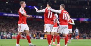 Арсенал се справи с Олимпиакос в Англия (видео)