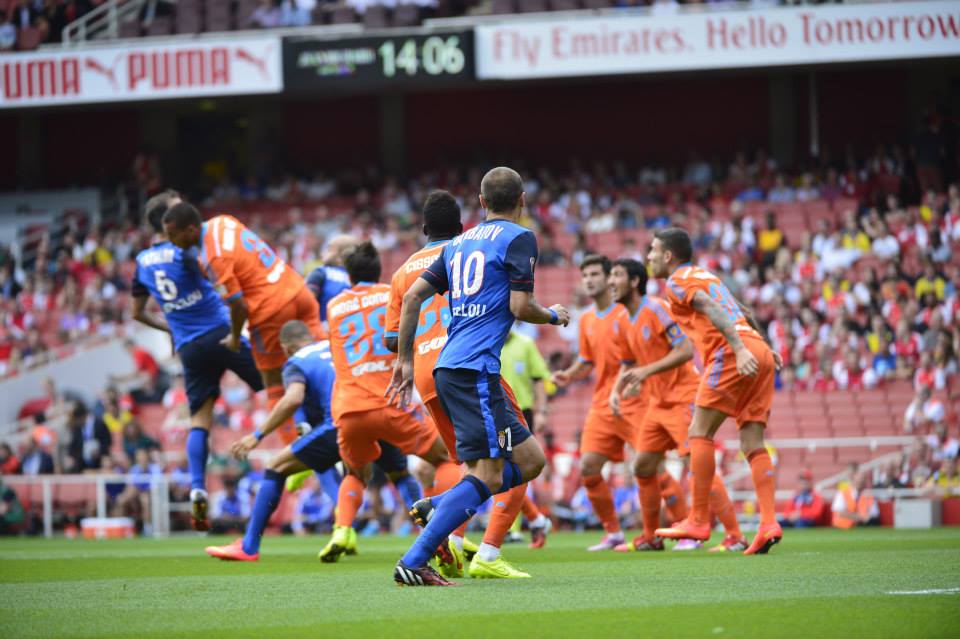 Валенсия и Монако с равенство в първи мач от Emirates Cup (видео)