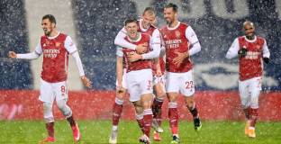 Арсенал вкара четири на Уест Бром (видео)