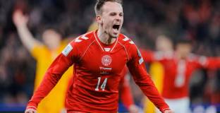 Дания разгроми Северна Македония и е на крачка от Мондиал 2026