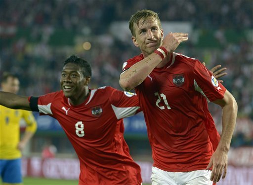 Австрия - Швеция 2:1 