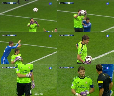 Ето как Серхио Рамос контузи Икер Касийяс в снощния мач с Галатасарай