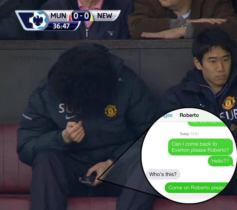 Ето вероятният чат между Маруан Фелайни и Роберто Мартинес в събота по време на двубоя