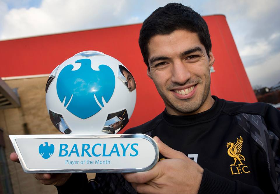 Луис Суарес спечели награда за Най-добър играч на месец декември във Висшата лига