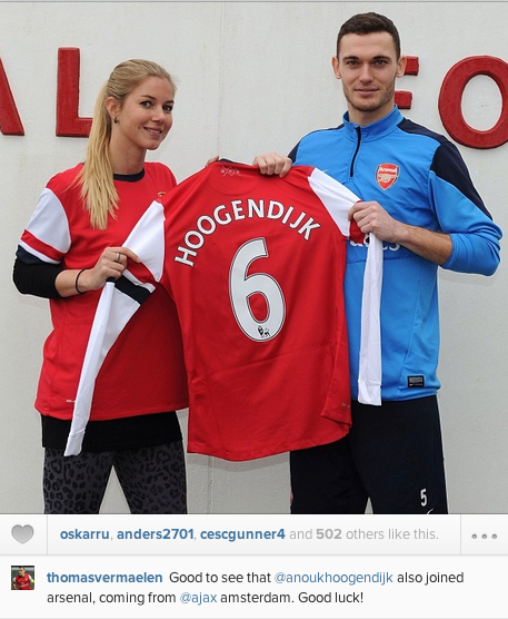 Вермаелен се срещна с новото попълнение на женския отбор на Арсенал