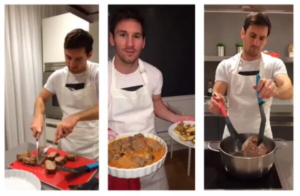 Лионел Меси сложи готварската престилка и и сготви ястие, след като загуби бас