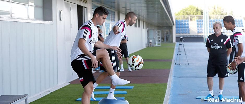 Хамес Родригес проведе първата си тренировка с Реал