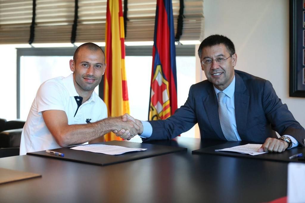 Масчерано удължи договора си с Барселона до 2018 година