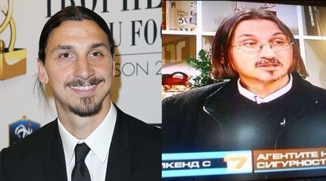 Златан Ибрахимович определено има двойник в лицето на българския журналист Христо Христов
