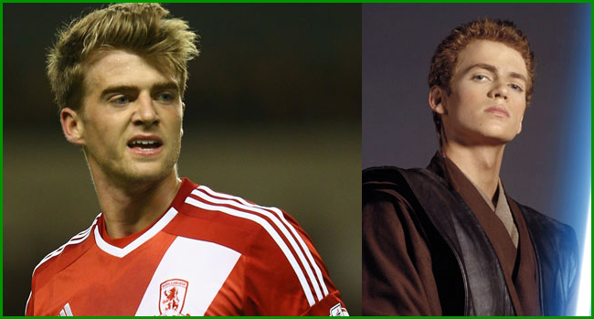 Като две капки вода: Патрик Бамфорд от Мидълзбро и Анакин Скайуокър