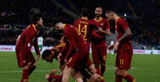 Рома без проблеми срещу Сасуоло (видео)