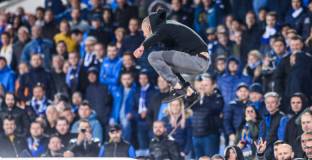  Летящият фен на Левски стана световен хит в интернет (видео)