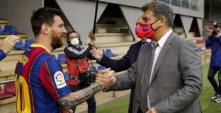 Лапорта обясни напускането на Меси