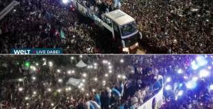 Започна парадът на националния отбор на Аржентина 