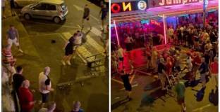 Фенове на Уелс и Англия се биха в бар