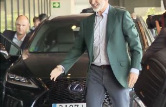 Испанският крал Фелипе VI дойде на мача на Рафаел Надал от Мастърса в Мадрид.