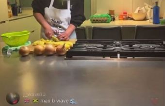 Бащата на Ямал ряза картофи на живо преди мача с Интер. 