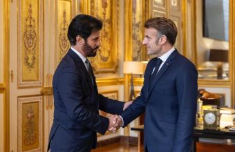 Ръководителят на Международната автомобилна федерация ( ФИА ) Мохамед бин Сулайем се срещна с френския президент Еманюел Макрон в Париж.