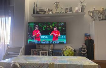 Карлос Алкарас изгледа класирането на Испания за полуфиналите на Купа „Дейвис“.