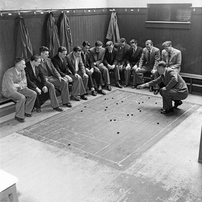 1949 година. Тактически занимания в Саутхемптън. 