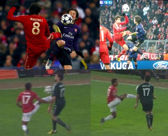 Жълтият картон на Мартинес срещу червения на Нани.