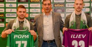 Лудогорец представи Пламен Илиев, Адриан Попа и Здравко Здравков