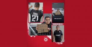 Амос Юга зарадва малък фен на ЦСКА с фланелка