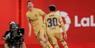 Гол на Лева донесе победата на Барса над Майорка (видео)