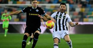 Лацио с грешна стъпка срещу Удинезе (видео)