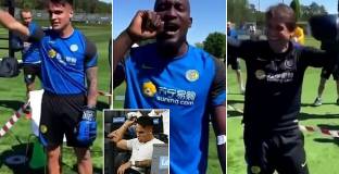 Конте и Лаутаро проведоха импровизиран боксов мач