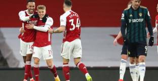 Хеттрик на Обамеянг помогна за победата на Арсенал (видео)