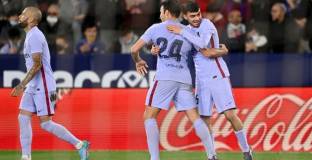   Барса в драматичен сблъсък грабна победата срещу Леванте 