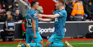 Тотнъм и Саутхемптън разделиха шест гола