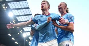 Холанд и Де Брюйне разглобиха Арсенал (видео)