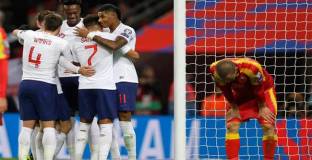Англия вкара седем на вратаря на Левски и се класира на Евро 2020