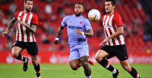 Депай измъкна точката за Барса срещу Билбао (видео)